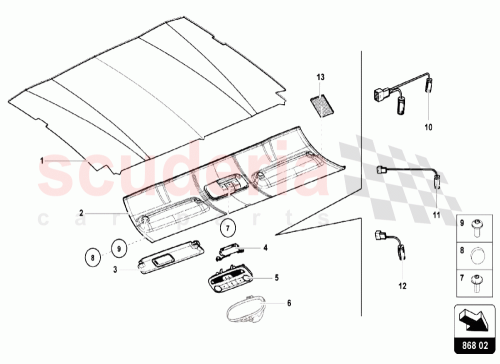 Part Diagram for Lamborghini 4T0867505CQG8