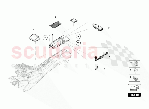 Part Diagram for Lamborghini 4T0863077B