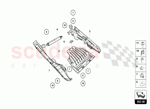 Part Diagram for Lamborghini 4T0864211A