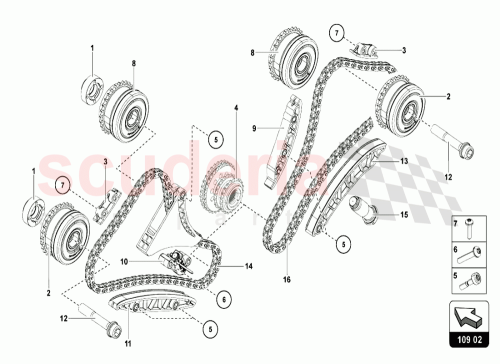 Part Diagram for Lamborghini 07M109508B