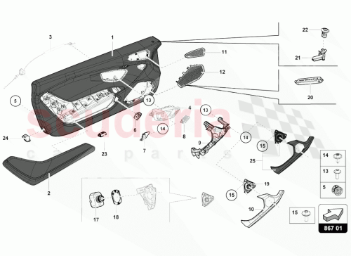 Part Diagram for Lamborghini 4T1867107AA