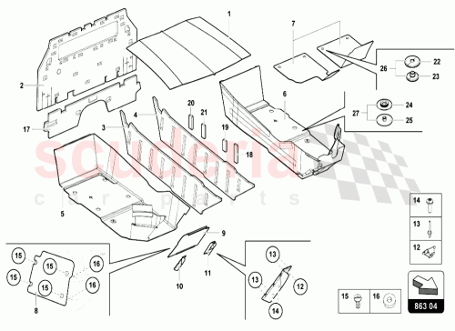 Part Diagram for Lamborghini 3C0864521