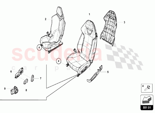 Part Diagram for Lamborghini 4T0881012E
