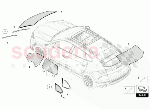 Part Diagram for Lamborghini 4ML845099J0P0