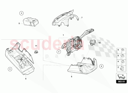 Part Diagram for Lamborghini 4ML907129AS