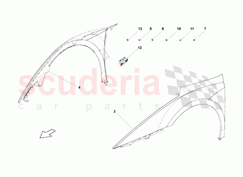 Part Diagram for Lamborghini 400821022A
