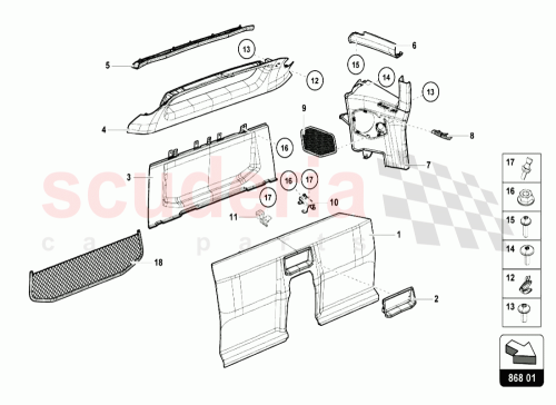 Part Diagram for Lamborghini 4T0868571D