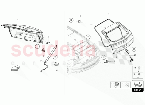 Part Diagram for Lamborghini 4M8827603
