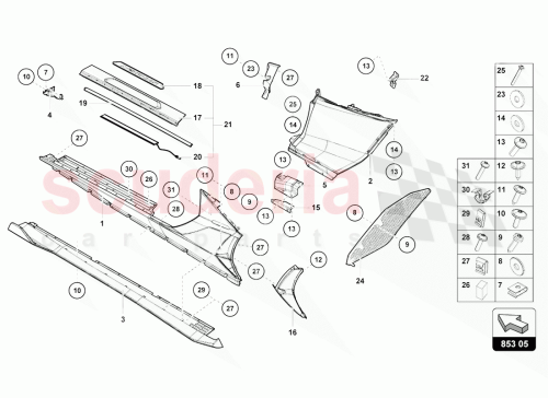 Part Diagram for Lamborghini N91121101