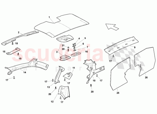 Part Diagram for Lamborghini 418947099