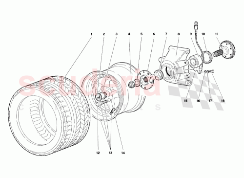 Part Diagram for Lamborghini 0052005043