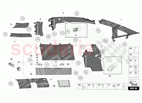 Part Diagram for Lamborghini 476868417E