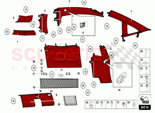 Part Diagram for Lamborghini 476867288C