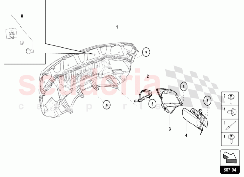 Part Diagram for Lamborghini 4T0813541A