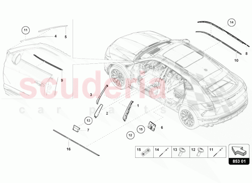 Part Diagram for Lamborghini 4ML837152A