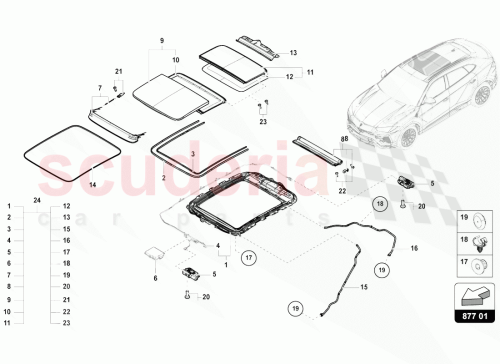 Part Diagram for Lamborghini 8W9877439