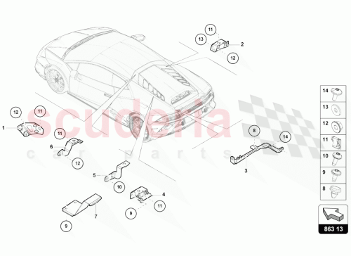 Part Diagram for Lamborghini 4T0813286A