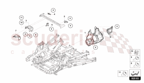 Part Diagram for Lamborghini 47B813725A