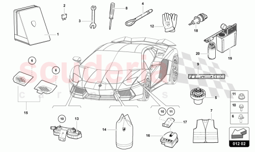 Part Diagram for Lamborghini 8P0012615G