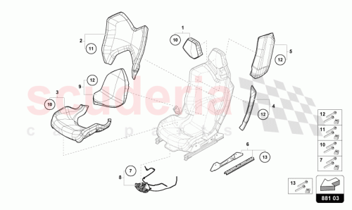 Part Diagram for Lamborghini 4T0881085A