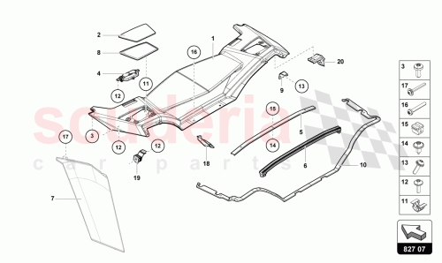 Part Diagram for Lamborghini 475827360B