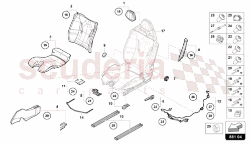Part Diagram for Lamborghini 47B881901