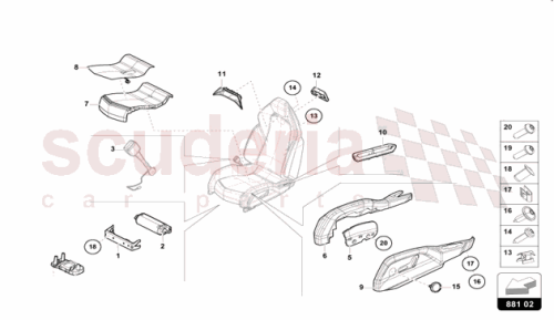 Part Diagram for Lamborghini 47B881548