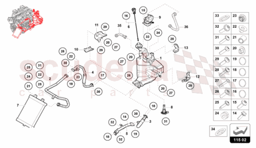 Part Diagram for Lamborghini 47B115223A