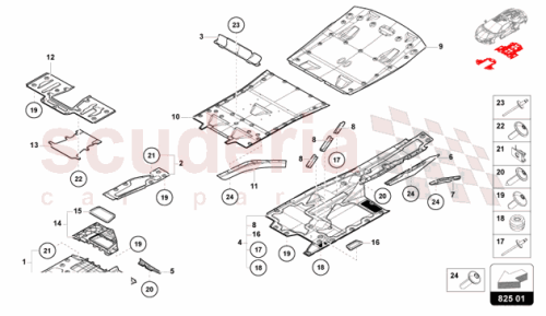 Part Diagram for Lamborghini 47B825216A
