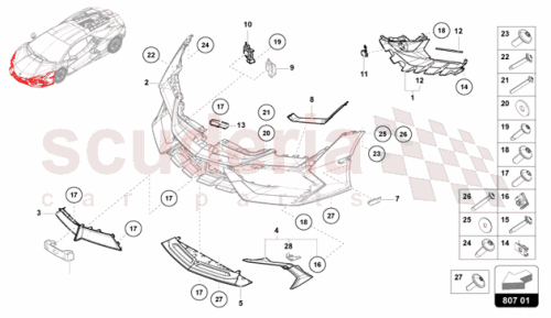 Part Diagram for Lamborghini 47B807724C