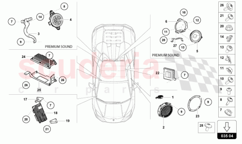 Part Diagram for Lamborghini 4T2035755