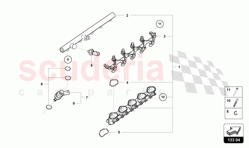 Part Diagram for Lamborghini 07L133110BB