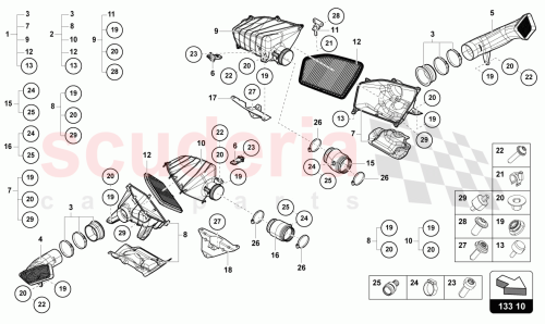 Part Diagram for Lamborghini 4T0133982A