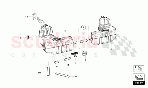 Part Diagram for Lamborghini 4T7201021B
