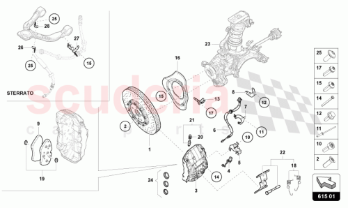 Part Diagram for Lamborghini 80A611483