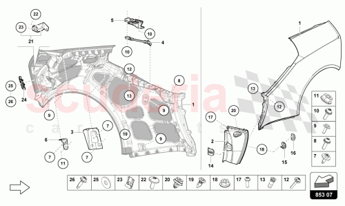 Part Diagram for Lamborghini 4T7809602E