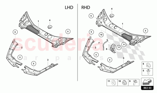 Part Diagram for Lamborghini 4T2819421