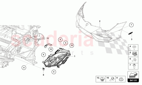 Part Diagram for Lamborghini 4T0941004J