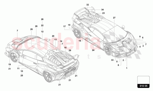 Part Diagram for Lamborghini 4T0010525A