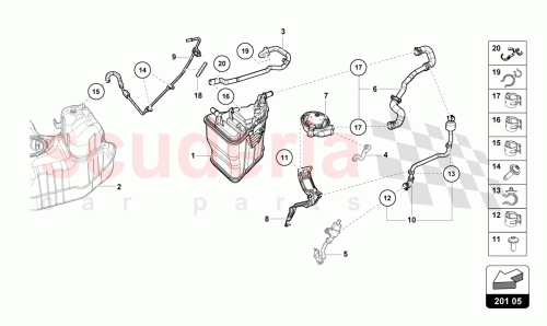 Part Diagram for Lamborghini 4S0201215F