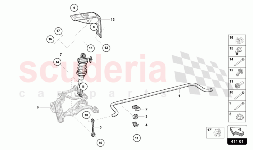 Part Diagram for Lamborghini 4T3412019H