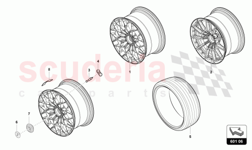 Part Diagram for Lamborghini 4T3601017AC