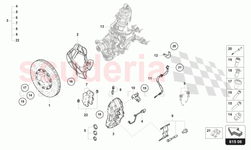 Part Diagram for Lamborghini 4T3615301B