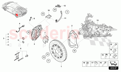 Part Diagram for Lamborghini 4T3615406AL