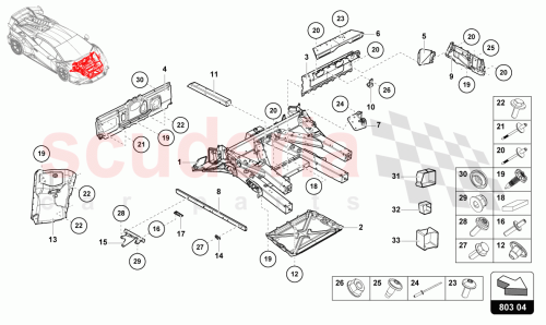 Part Diagram for Lamborghini 4T3907681
