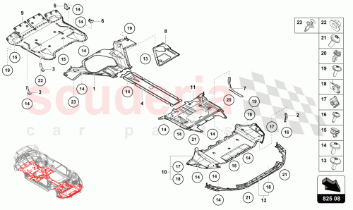 Part Diagram for Lamborghini 8E0825267