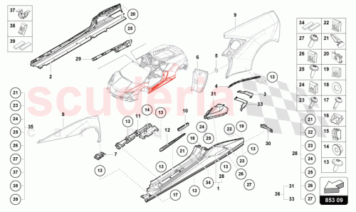 Part Diagram for Lamborghini 4T0807715AIND