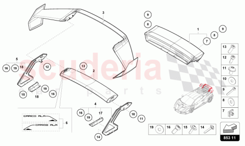 Part Diagram for Lamborghini 4T3827931A