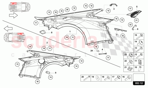 Part Diagram for Lamborghini 4T8809695B