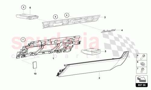 Part Diagram for Lamborghini 47B857557